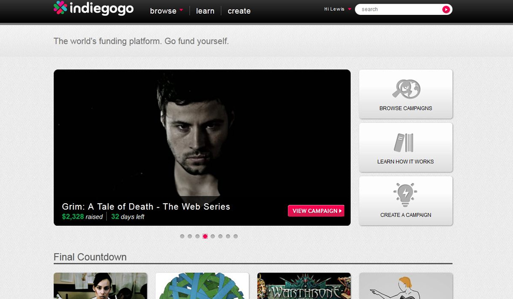 IndieGoGo Crowdfunding Page